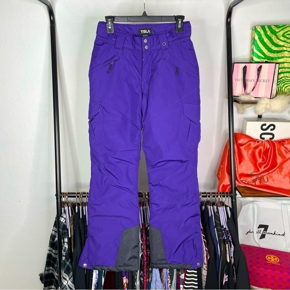 TSLA Purple Ski Pants - Picture 1 of 6